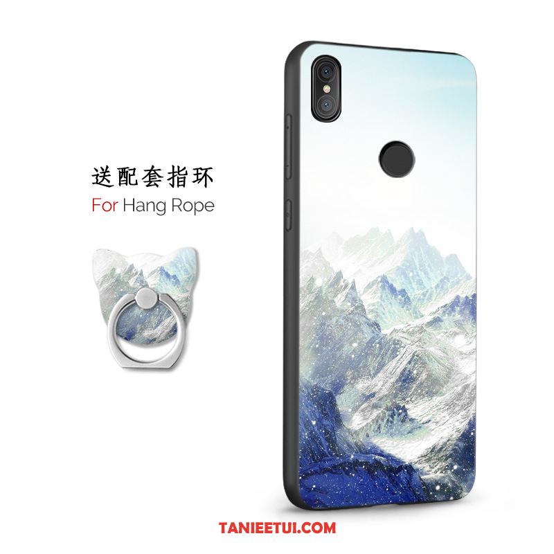 Etui Xiaomi Mi 8 Czarny Telefon Komórkowy Vintage, Futerał Xiaomi Mi 8 Anti-fall Chiński Styl Wspornik Beige