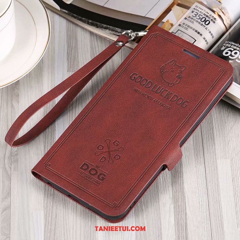Etui Xiaomi Mi 8 Lite Klapa All Inclusive Vintage, Futerał Xiaomi Mi 8 Lite Silikonowe Nubuku Mały Beige