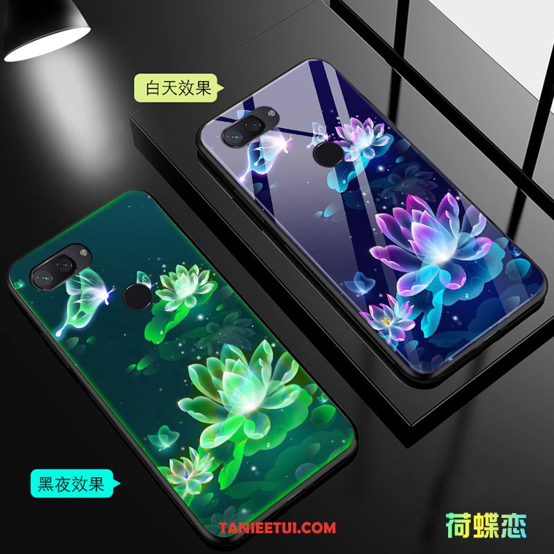 Etui Xiaomi Mi 8 Lite Mały Modna Marka Zielony, Obudowa Xiaomi Mi 8 Lite Świecące Silikonowe All Inclusive Beige