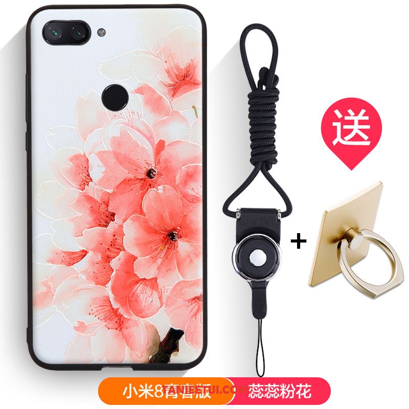 Etui Xiaomi Mi 8 Lite Ochraniacz All Inclusive Biały, Obudowa Xiaomi Mi 8 Lite Tendencja Mały Silikonowe Beige