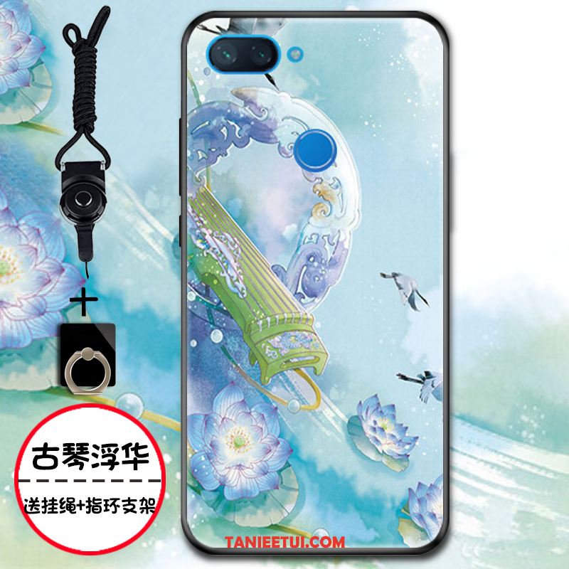 Etui Xiaomi Mi 8 Lite Silikonowe Anti-fall Vintage, Pokrowce Xiaomi Mi 8 Lite Nubuku All Inclusive Kwiaty Beige