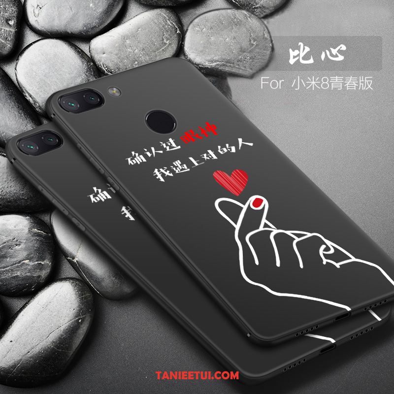 Etui Xiaomi Mi 8 Lite Silikonowe Tendencja Osobowość, Obudowa Xiaomi Mi 8 Lite Anti-fall Czarny Telefon Komórkowy Beige