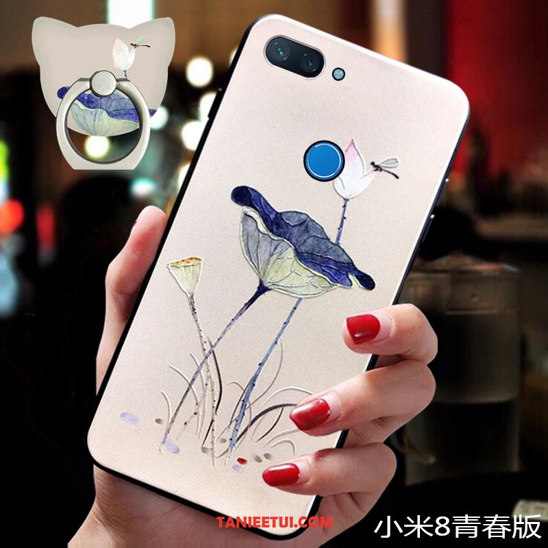 Etui Xiaomi Mi 8 Lite Telefon Komórkowy Osobowość Wspornik, Futerał Xiaomi Mi 8 Lite Kreatywne Miękki Modna Marka Beige