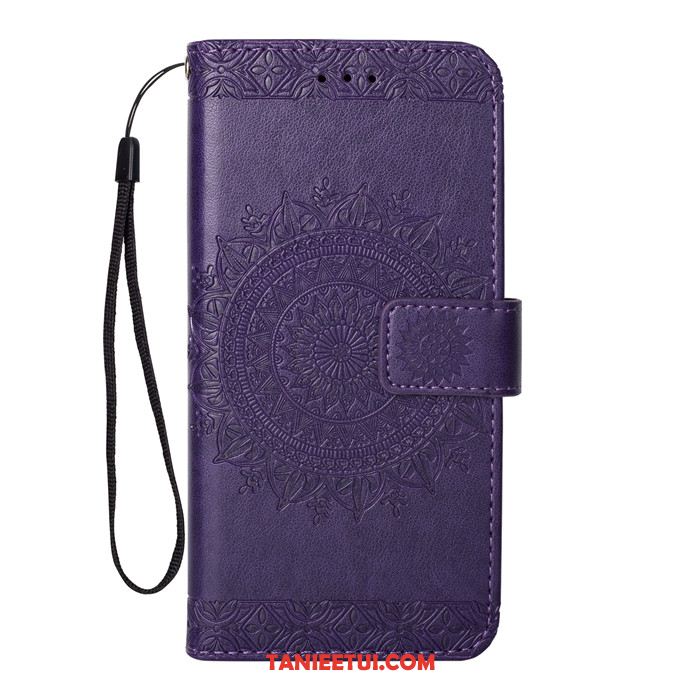 Etui Xiaomi Mi 8 Lite Telefon Komórkowy Wiszące Ozdoby Anti-fall, Futerał Xiaomi Mi 8 Lite Skórzany Futerał Relief Czerwony