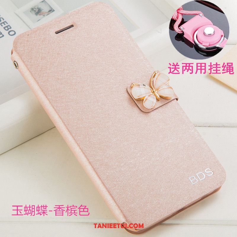 Etui Xiaomi Mi 8 Lite Wspornik Mały Czerwony, Obudowa Xiaomi Mi 8 Lite Skórzany Futerał Anti-fall Wiszące Ozdoby Beige