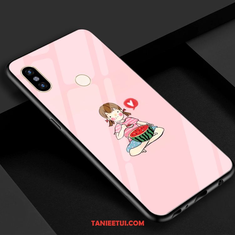 Etui Xiaomi Mi 8 Lustro Mały Szkło Hartowane, Obudowa Xiaomi Mi 8 Czerwony Świeży Chłodny Beige