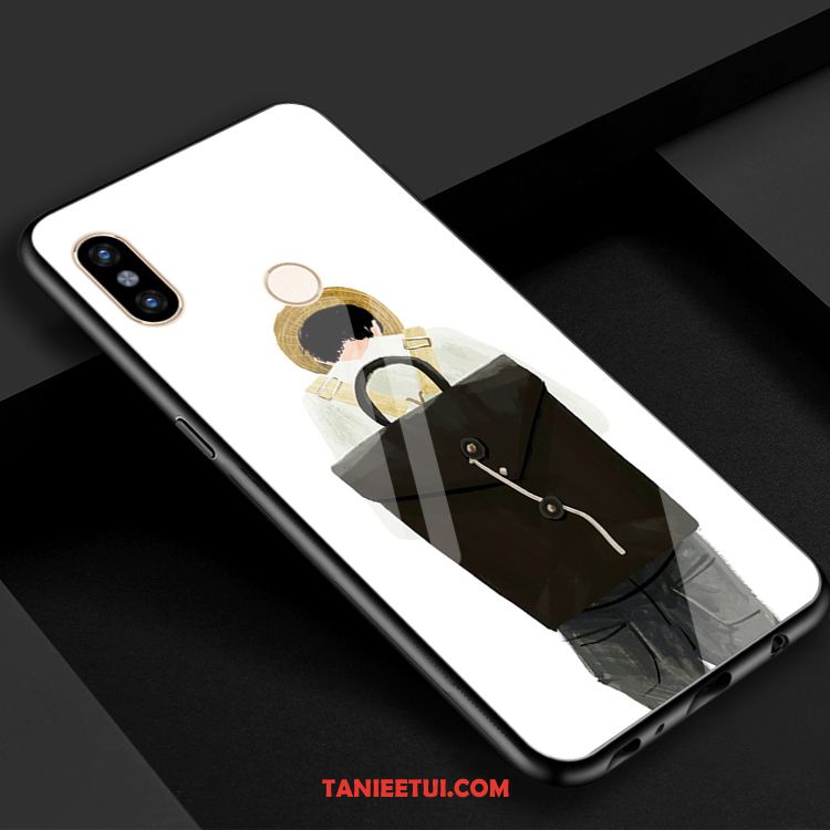 Etui Xiaomi Mi 8 Lustro Szkło Hartowane Żółty, Futerał Xiaomi Mi 8 Mały Zakochani Telefon Komórkowy Beige