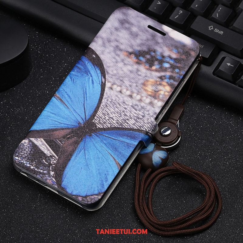 Etui Xiaomi Mi 8 Miękki Anti-fall Skórzany Futerał, Futerał Xiaomi Mi 8 Kreatywne Klapa Purpurowy Beige