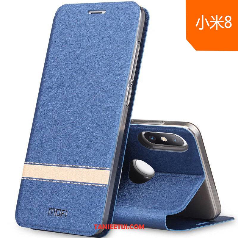 Etui Xiaomi Mi 8 Obudź Się Anti-fall Miękki, Futerał Xiaomi Mi 8 Telefon Komórkowy Spoczynek Klapa Beige