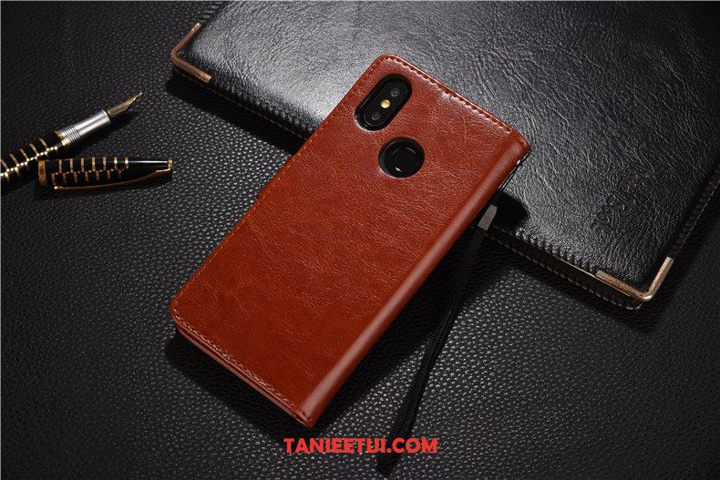 Etui Xiaomi Mi 8 Ochraniacz Anti-fall Mały, Obudowa Xiaomi Mi 8 Skórzany Futerał Telefon Komórkowy Silikonowe Braun Beige