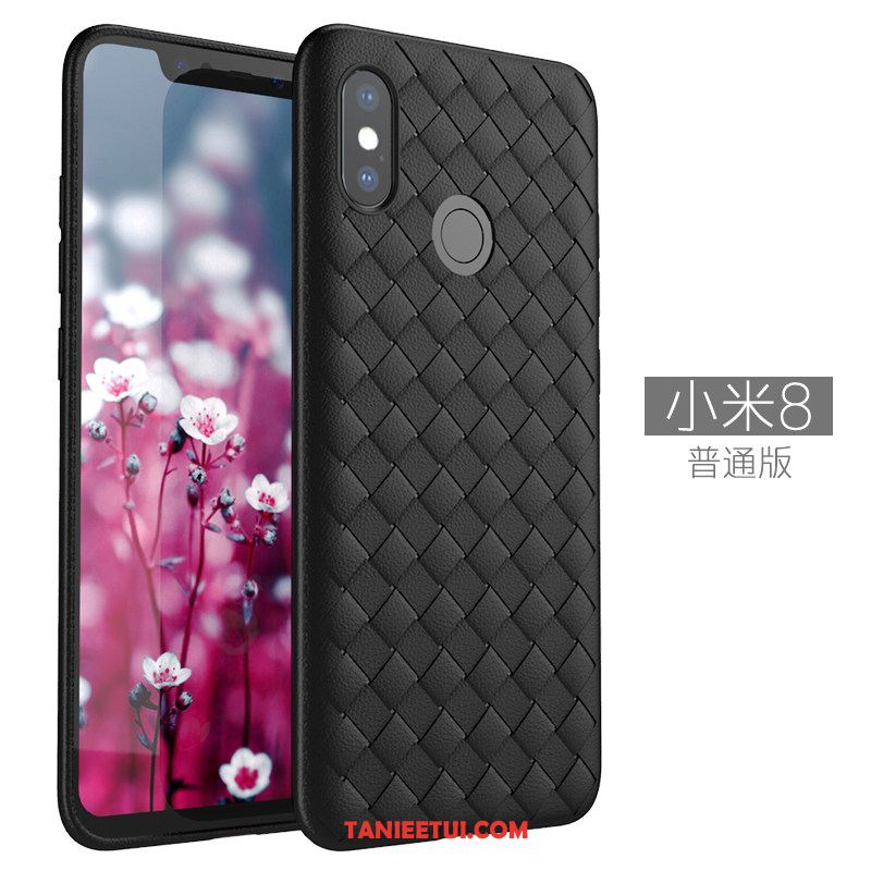 Etui Xiaomi Mi 8 Oddychające Przeplatane Wzór, Futerał Xiaomi Mi 8 Telefon Komórkowy Antypoślizgowe Skóra Beige