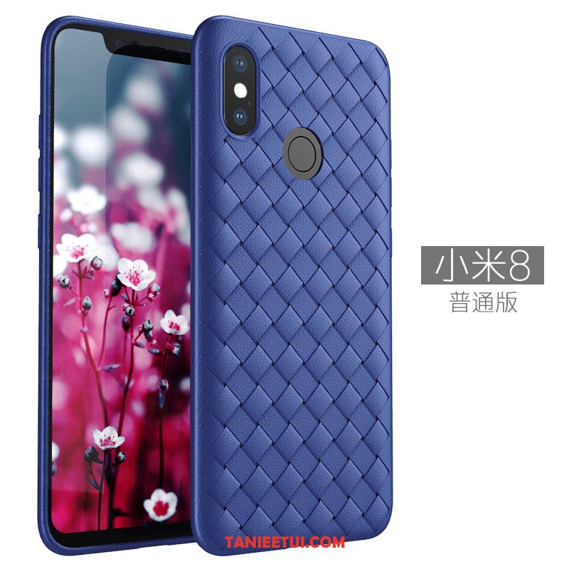 Etui Xiaomi Mi 8 Oddychające Przeplatane Wzór, Futerał Xiaomi Mi 8 Telefon Komórkowy Antypoślizgowe Skóra Beige