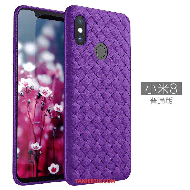 Etui Xiaomi Mi 8 Oddychające Przeplatane Wzór, Futerał Xiaomi Mi 8 Telefon Komórkowy Antypoślizgowe Skóra Beige