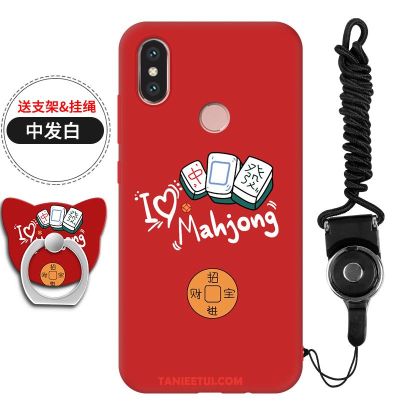 Etui Xiaomi Mi 8 Osobowość Mały Miękki, Pokrowce Xiaomi Mi 8 Telefon Komórkowy Wiszące Ozdoby Czerwony Beige