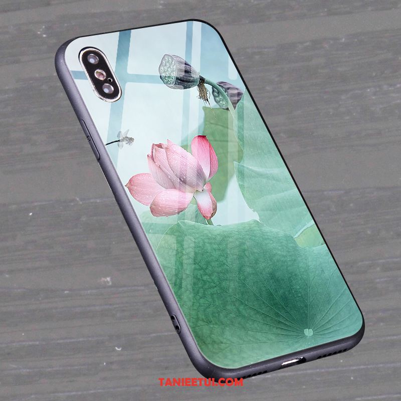 Etui Xiaomi Mi 8 Pro Anti-fall Kwiaty Telefon Komórkowy, Pokrowce Xiaomi Mi 8 Pro Szkło Mały Zielony Beige