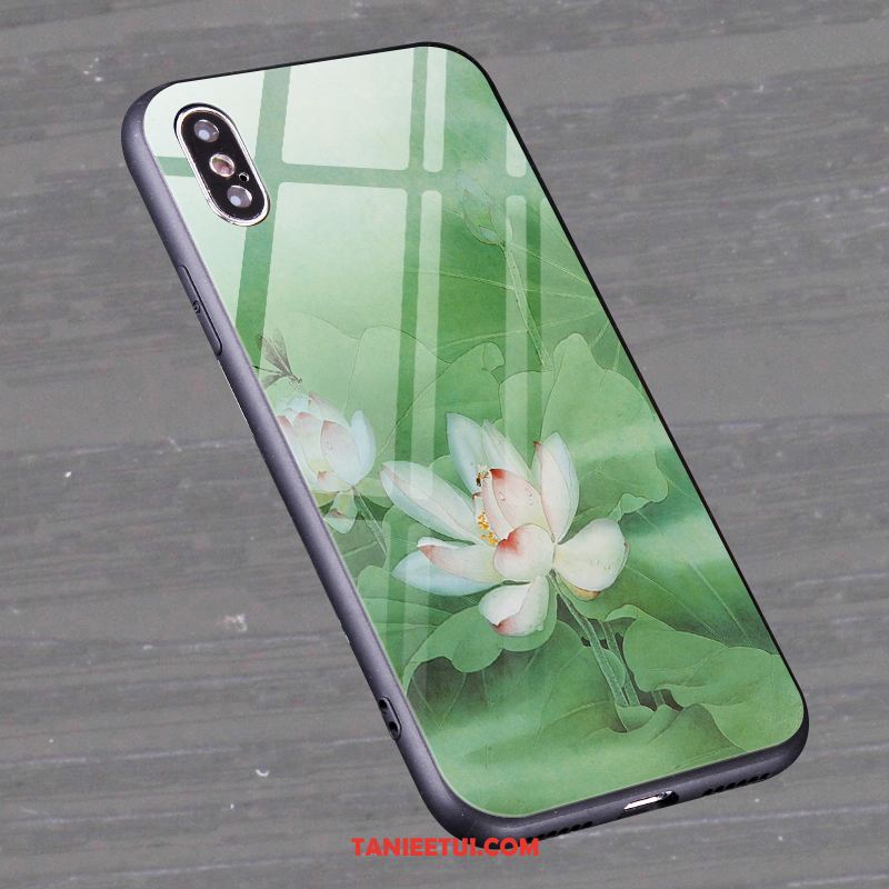 Etui Xiaomi Mi 8 Pro Anti-fall Kwiaty Telefon Komórkowy, Pokrowce Xiaomi Mi 8 Pro Szkło Mały Zielony Beige