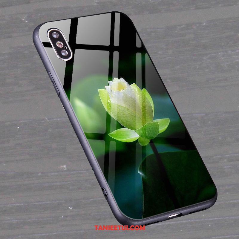 Etui Xiaomi Mi 8 Pro Anti-fall Kwiaty Telefon Komórkowy, Pokrowce Xiaomi Mi 8 Pro Szkło Mały Zielony Beige