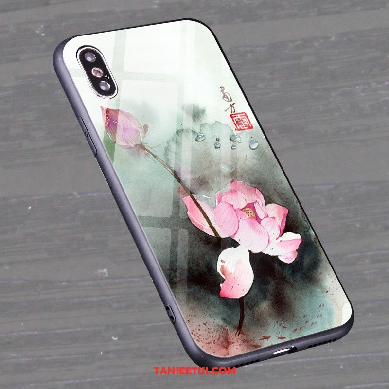 Etui Xiaomi Mi 8 Pro Anti-fall Kwiaty Telefon Komórkowy, Pokrowce Xiaomi Mi 8 Pro Szkło Mały Zielony Beige