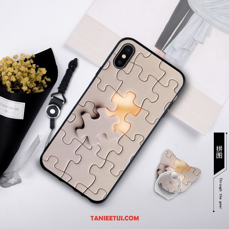 Etui Xiaomi Mi 8 Pro Mały Silikonowe Moda, Obudowa Xiaomi Mi 8 Pro Wzór Modna Marka Anti-fall Beige