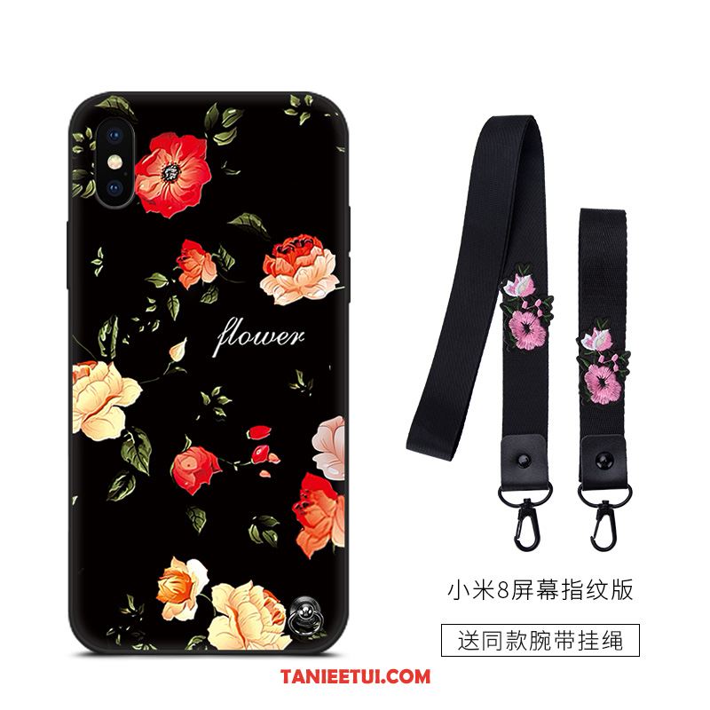 Etui Xiaomi Mi 8 Pro Nubuku Kwiaty Osobowość, Futerał Xiaomi Mi 8 Pro Vintage Młodzież All Inclusive Beige