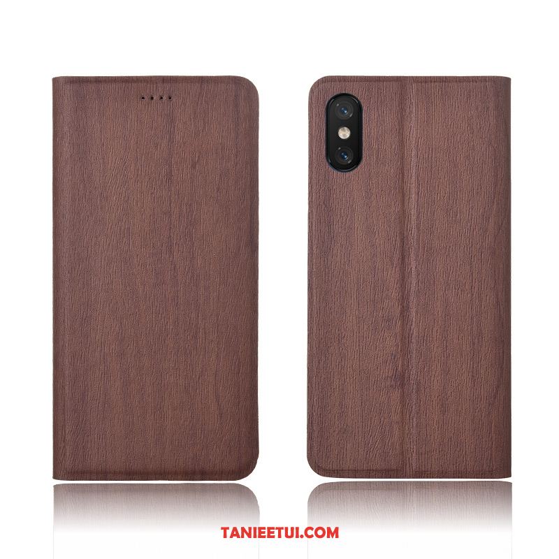 Etui Xiaomi Mi 8 Pro Ochraniacz Skórzany Futerał Wzór, Pokrowce Xiaomi Mi 8 Pro Nowy Miękki Klapa Beige