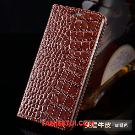 Etui Xiaomi Mi 8 Pro Prawdziwa Skóra All Inclusive Biznes, Futerał Xiaomi Mi 8 Pro Ochraniacz Anti-fall Nowy Braun