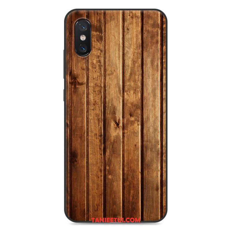 Etui Xiaomi Mi 8 Pro Telefon Komórkowy Anti-fall Wzór, Pokrowce Xiaomi Mi 8 Pro Ochraniacz All Inclusive Ziarno Drewna Beige