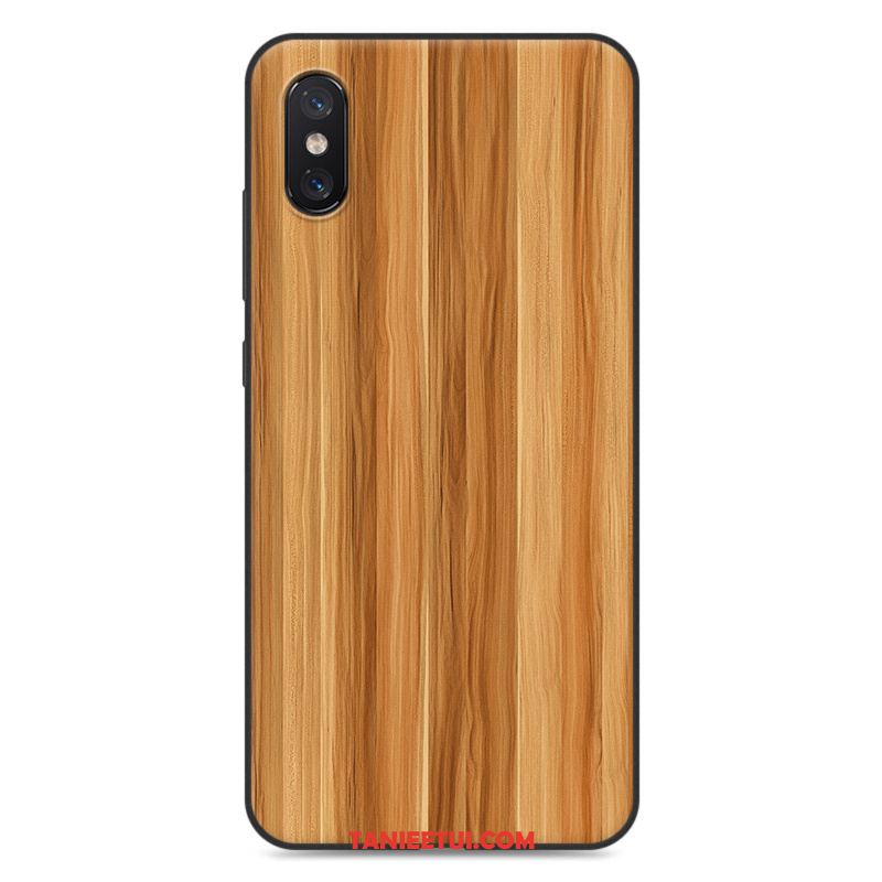 Etui Xiaomi Mi 8 Pro Telefon Komórkowy Anti-fall Wzór, Pokrowce Xiaomi Mi 8 Pro Ochraniacz All Inclusive Ziarno Drewna Beige