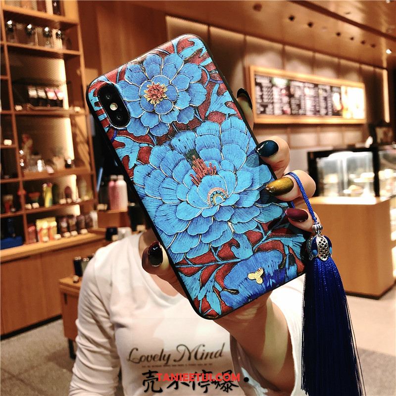 Etui Xiaomi Mi 8 Pro Telefon Komórkowy Relief Pałac, Obudowa Xiaomi Mi 8 Pro Czerwony Chiński Styl