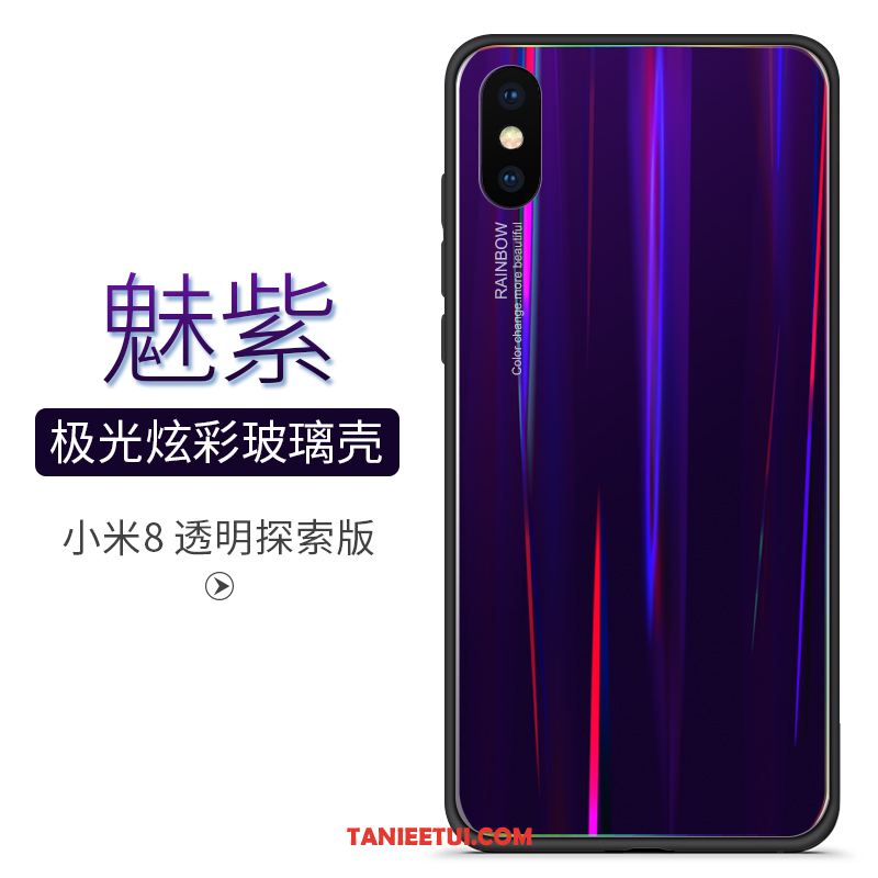 Etui Xiaomi Mi 8 Pro Telefon Komórkowy Wzór Kreatywne, Pokrowce Xiaomi Mi 8 Pro Anti-fall Nowy Szkło Beige