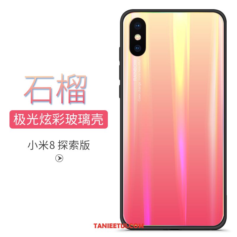 Etui Xiaomi Mi 8 Pro Telefon Komórkowy Wzór Kreatywne, Pokrowce Xiaomi Mi 8 Pro Anti-fall Nowy Szkło Beige