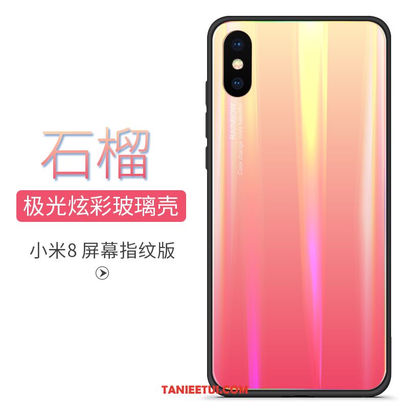 Etui Xiaomi Mi 8 Pro Telefon Komórkowy Wzór Kreatywne, Pokrowce Xiaomi Mi 8 Pro Anti-fall Nowy Szkło Beige