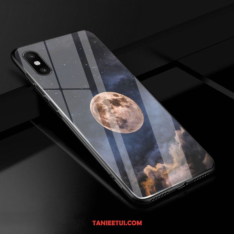 Etui Xiaomi Mi 8 Pro Tendencja All Inclusive Ciemno Niebieski, Futerał Xiaomi Mi 8 Pro Anti-fall Ochraniacz Mały Beige