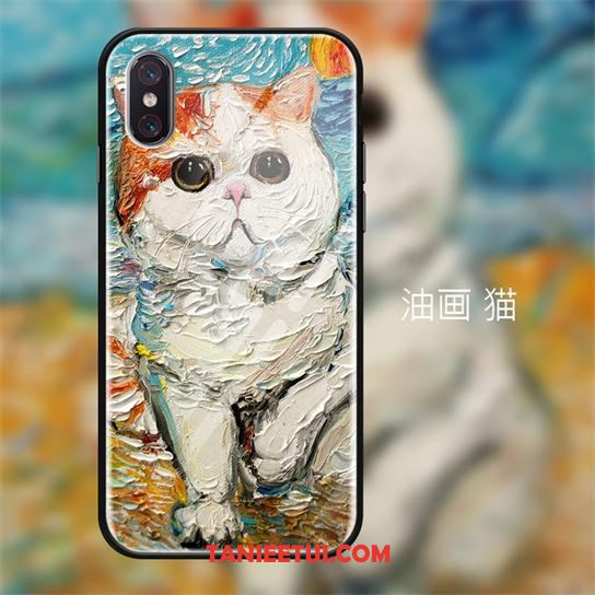 Etui Xiaomi Mi 8 Pro Tendencja Młodzież Wzór, Pokrowce Xiaomi Mi 8 Pro Ciemno Niebieski Szkło Sztuka Beige