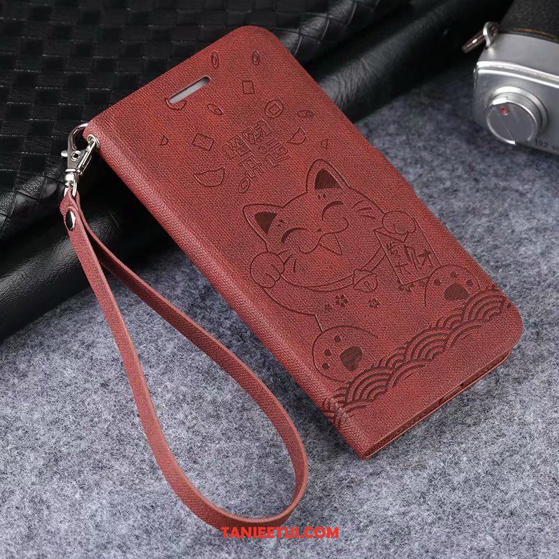 Etui Xiaomi Mi 8 Pro Wspornik All Inclusive Psy, Pokrowce Xiaomi Mi 8 Pro Skórzany Futerał Szkło Hartowane Ochraniacz Braun Beige