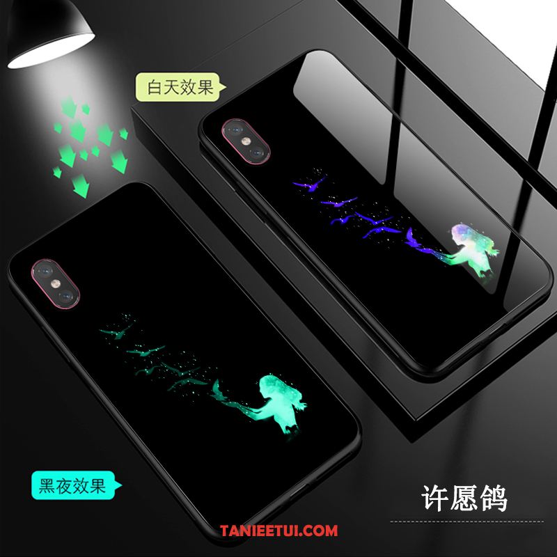 Etui Xiaomi Mi 8 Pro Wzór Czarny Telefon Komórkowy, Pokrowce Xiaomi Mi 8 Pro Świecące Mały Przezroczysty Beige
