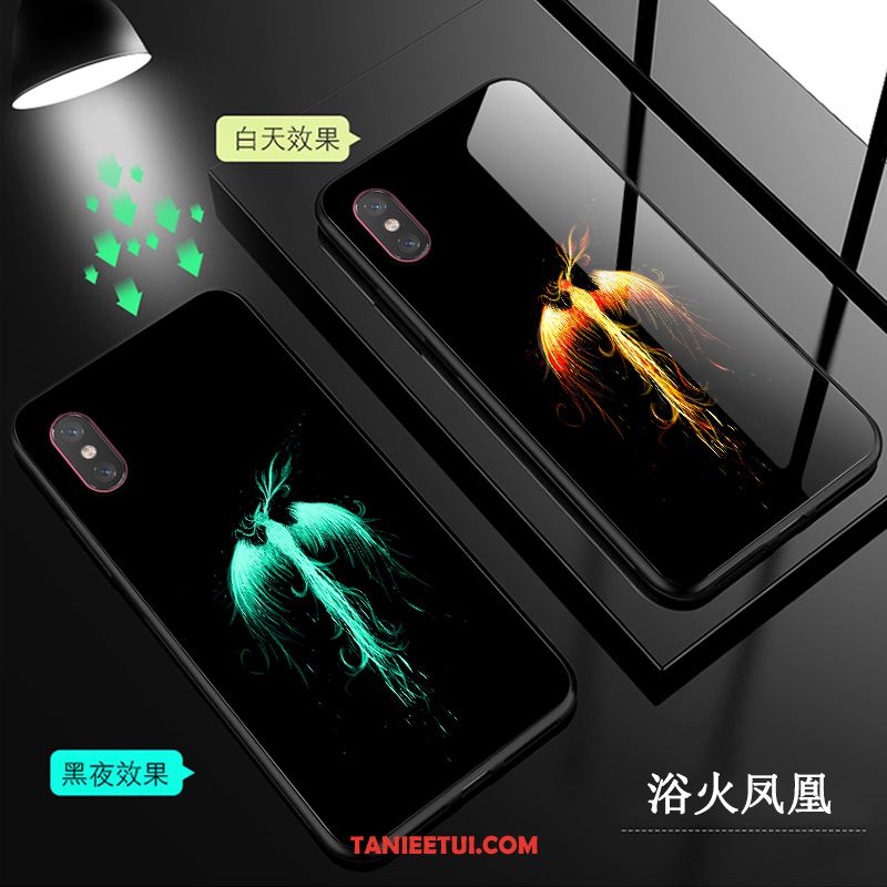 Etui Xiaomi Mi 8 Pro Wzór Czarny Telefon Komórkowy, Pokrowce Xiaomi Mi 8 Pro Świecące Mały Przezroczysty Beige
