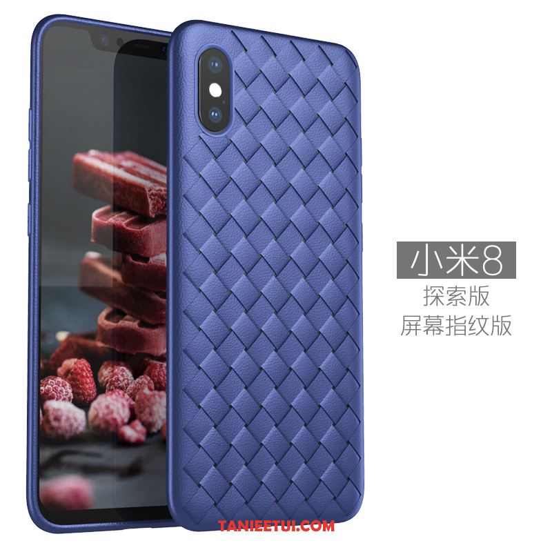 Etui Xiaomi Mi 8 Pro Wzór Oddychające Przeplatane, Pokrowce Xiaomi Mi 8 Pro Antypoślizgowe Telefon Komórkowy Ochraniacz Braun Beige