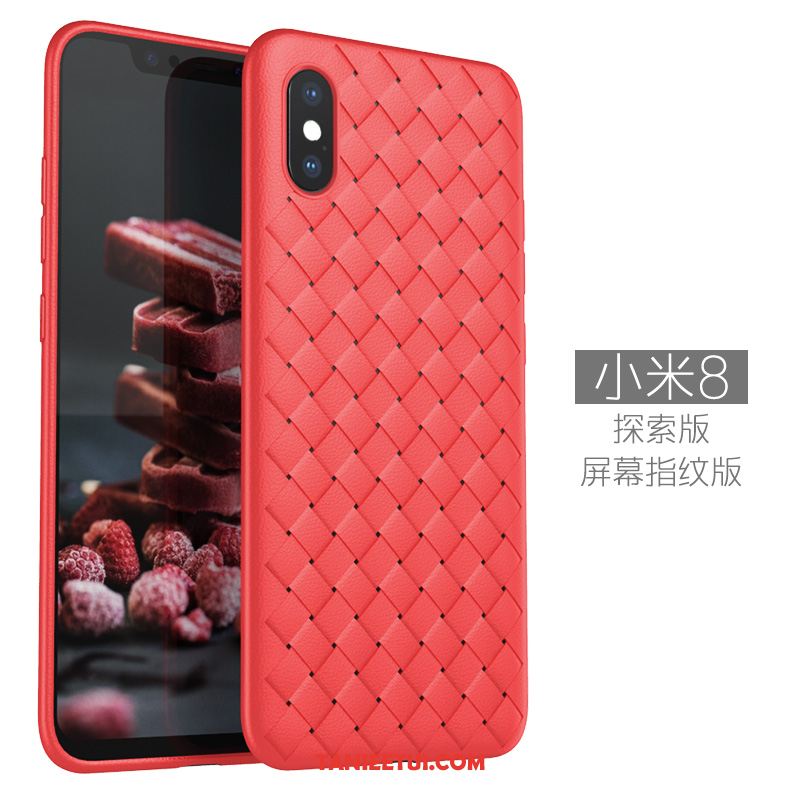 Etui Xiaomi Mi 8 Pro Wzór Oddychające Przeplatane, Pokrowce Xiaomi Mi 8 Pro Antypoślizgowe Telefon Komórkowy Ochraniacz Braun Beige