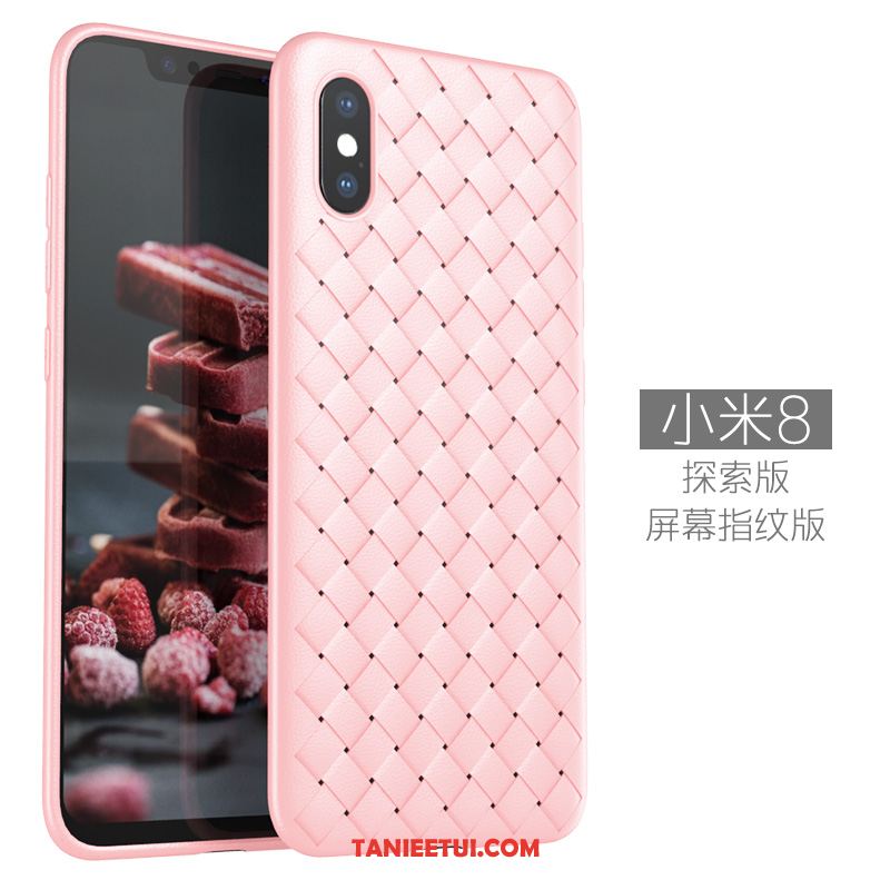 Etui Xiaomi Mi 8 Pro Wzór Oddychające Przeplatane, Pokrowce Xiaomi Mi 8 Pro Antypoślizgowe Telefon Komórkowy Ochraniacz Braun Beige