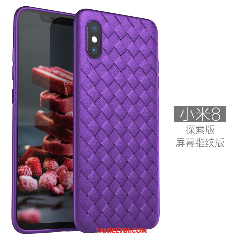 Etui Xiaomi Mi 8 Pro Wzór Oddychające Przeplatane, Pokrowce Xiaomi Mi 8 Pro Antypoślizgowe Telefon Komórkowy Ochraniacz Braun Beige