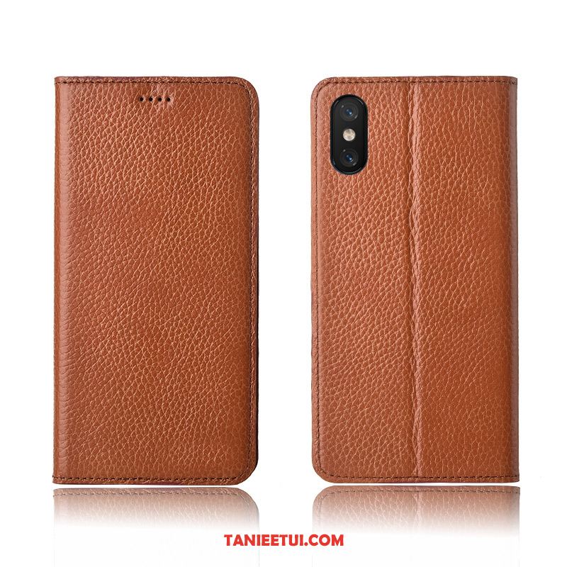 Etui Xiaomi Mi 8 Pro Wzór Silikonowe All Inclusive, Pokrowce Xiaomi Mi 8 Pro Miękki Litchi Ochraniacz Braun Beige