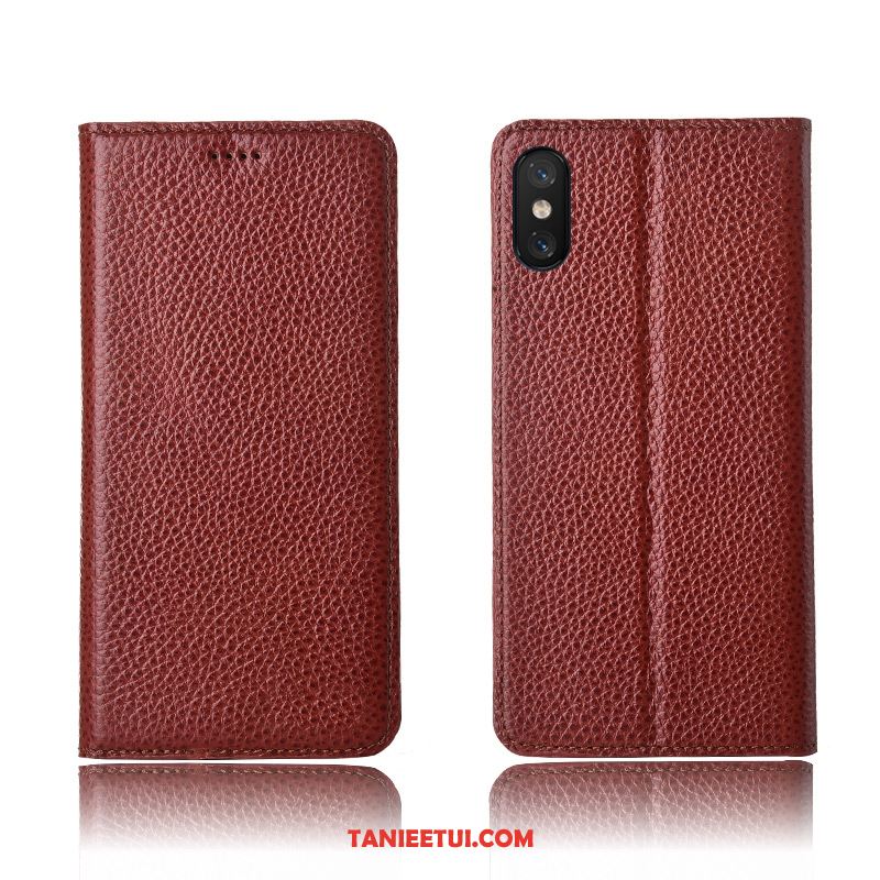 Etui Xiaomi Mi 8 Pro Wzór Silikonowe All Inclusive, Pokrowce Xiaomi Mi 8 Pro Miękki Litchi Ochraniacz Braun Beige