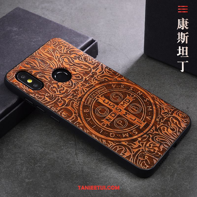 Etui Xiaomi Mi 8 Se Drewniany Proste Z Litego Drewna, Obudowa Xiaomi Mi 8 Se Lekki I Cienki Chiński Styl Telefon Komórkowy Braun Beige