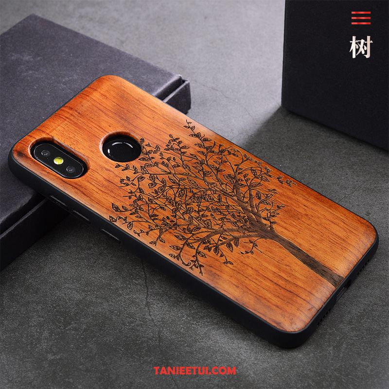 Etui Xiaomi Mi 8 Se Drewniany Proste Z Litego Drewna, Obudowa Xiaomi Mi 8 Se Lekki I Cienki Chiński Styl Telefon Komórkowy Braun Beige