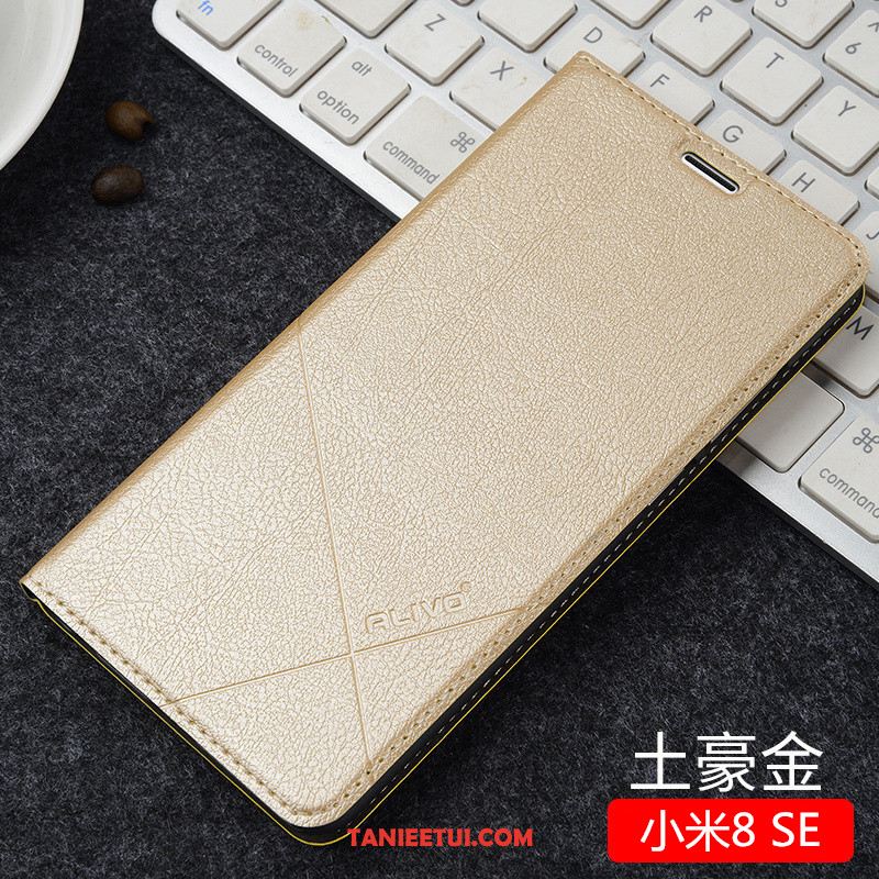 Etui Xiaomi Mi 8 Se Różowe All Inclusive Anti-fall, Futerał Xiaomi Mi 8 Se Skórzany Futerał Cienkie Ochraniacz Beige