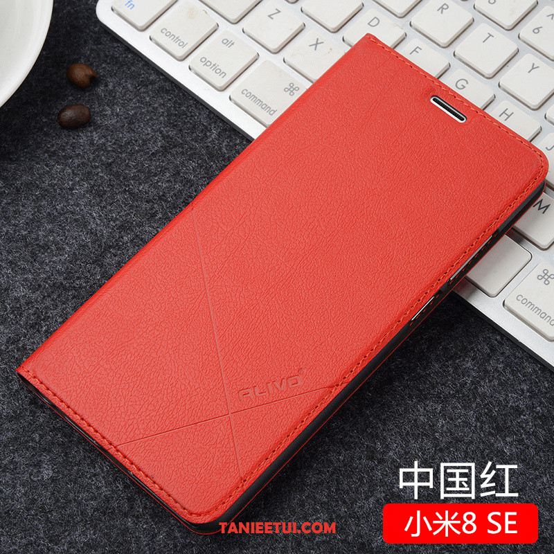 Etui Xiaomi Mi 8 Se Różowe All Inclusive Anti-fall, Futerał Xiaomi Mi 8 Se Skórzany Futerał Cienkie Ochraniacz Beige