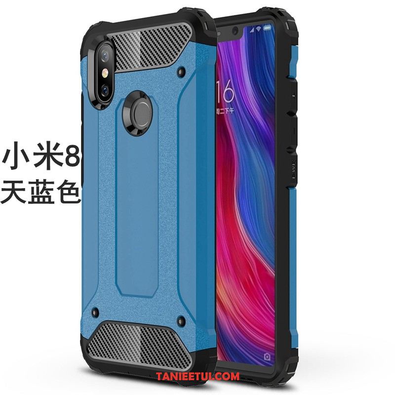 Etui Xiaomi Mi 8 Szary Kreatywne Proste, Obudowa Xiaomi Mi 8 Telefon Komórkowy Mały Nubuku Beige