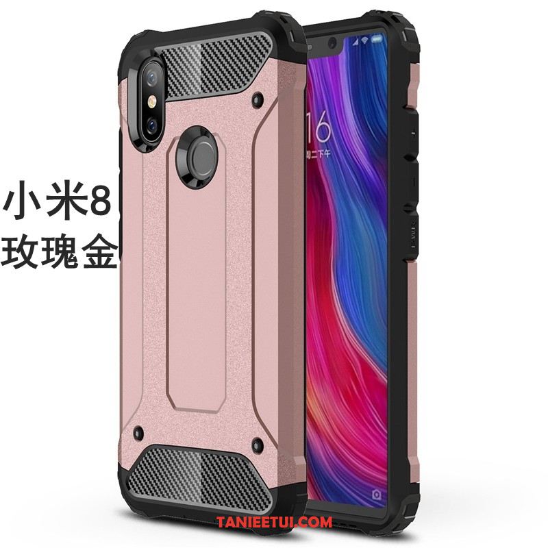 Etui Xiaomi Mi 8 Szary Kreatywne Proste, Obudowa Xiaomi Mi 8 Telefon Komórkowy Mały Nubuku Beige