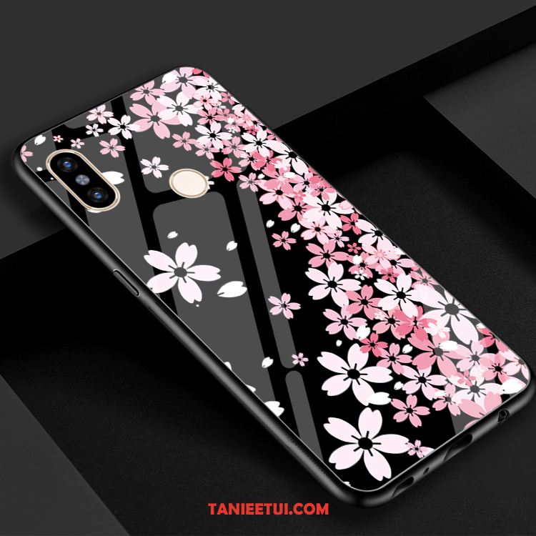 Etui Xiaomi Mi 8 Wiatr Świeży Szkło, Futerał Xiaomi Mi 8 Lustro Sakura Telefon Komórkowy Beige